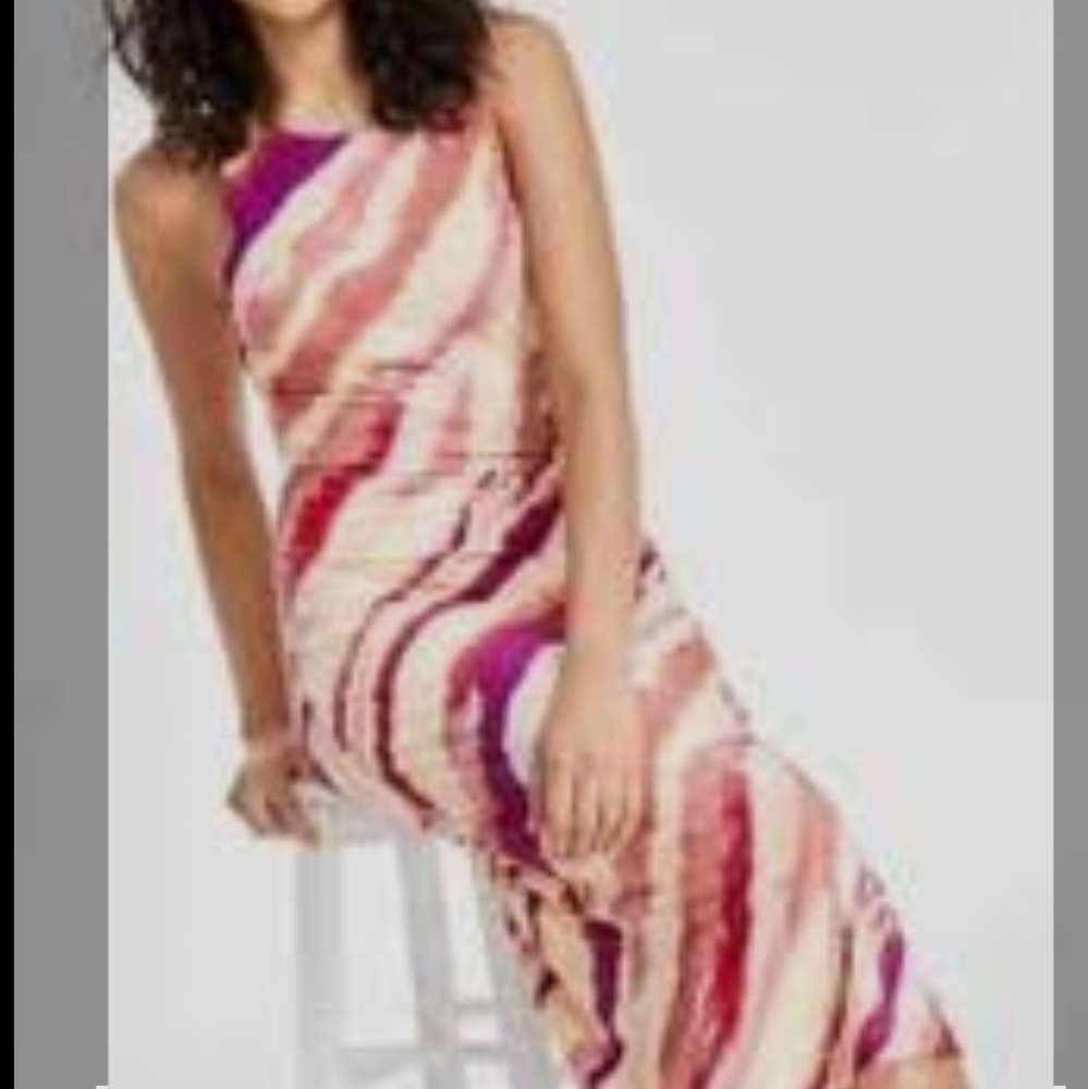 RACHEL Rachel Roy Pink and Purple Midi Dress